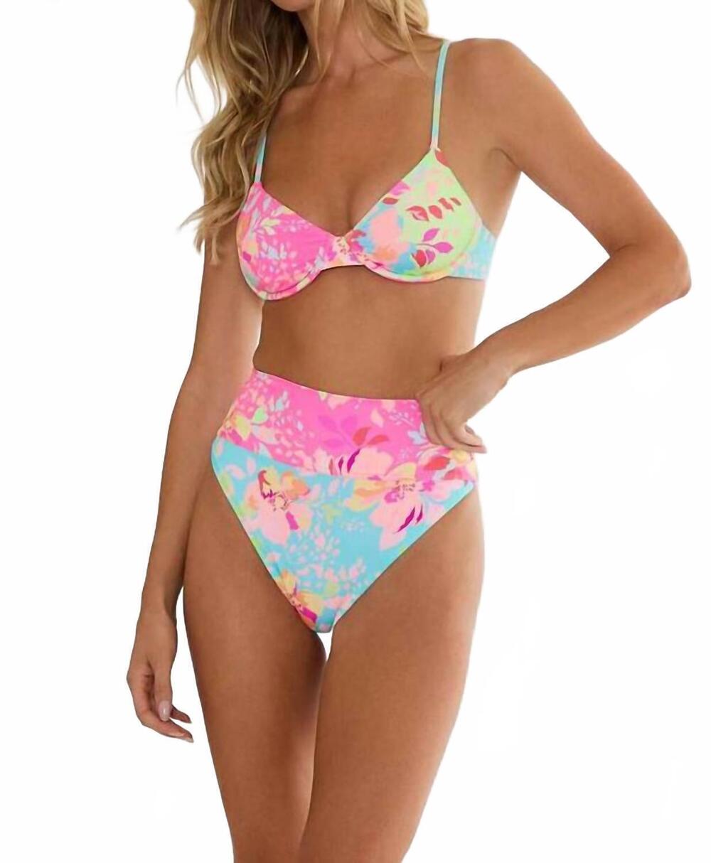 NEW BEACH RIOT camilla top in bloom lagoon